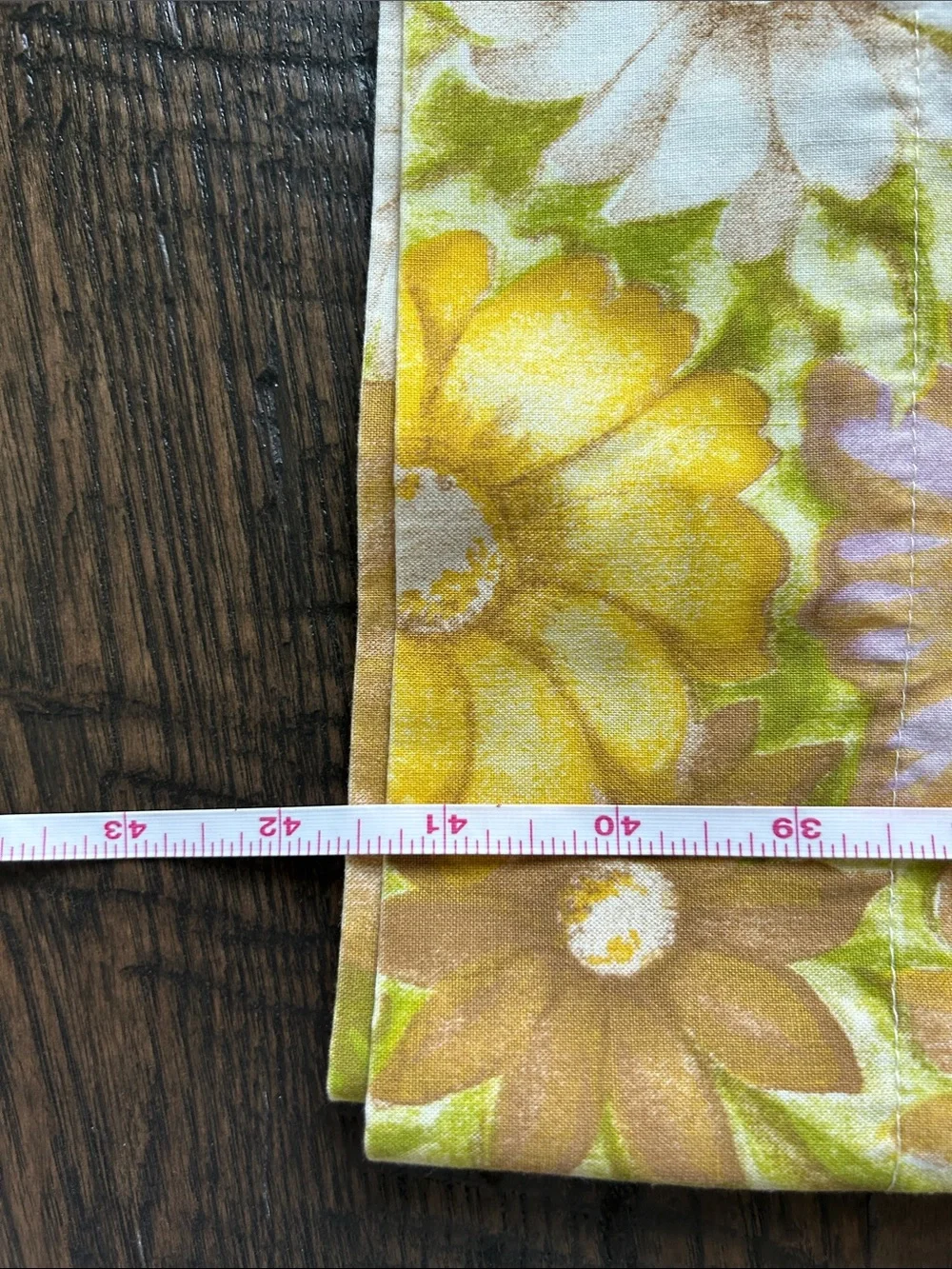 Vintage Yellow White Green Floral pillow case cover set of two